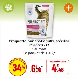 Coccinelle Supermarché Croquette pur chat adulte stérilisé perfect fit offre