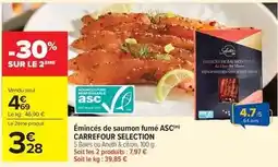 Carrefour Drive Carrefour - émincés de saumon fumé asc offre