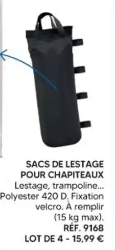 Shopix SACS DE LESTAGE POUR CHAPITEAUX offre