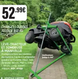 Shopix LÈVE-TRACTEUR ET TONDEUSE À MANIVELLE offre