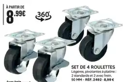 Shopix SET DE 4 ROULETTES offre