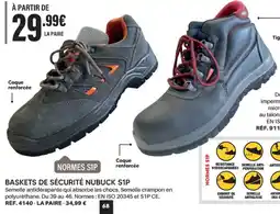 Shopix BASKETS DE SÉCURITÉ NUBUCK S1P offre