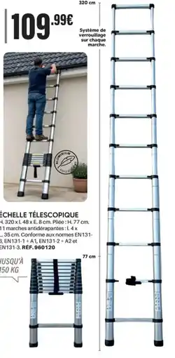Shopix ÉCHELLE TÉLESCOPIQUE offre