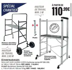 Shopix ÉCHAFAUDAGES offre