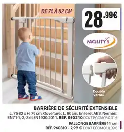 Shopix BARRIÈRE DE SÉCURITÉ EXTENSIBLE offre