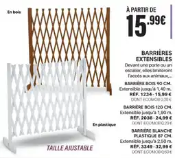 Shopix BARRIÈRES EXTENSIBLES offre