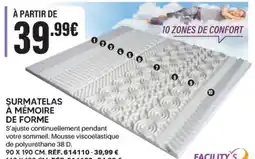 Shopix SURMATELAS À MÉMOIRE DE FORME offre