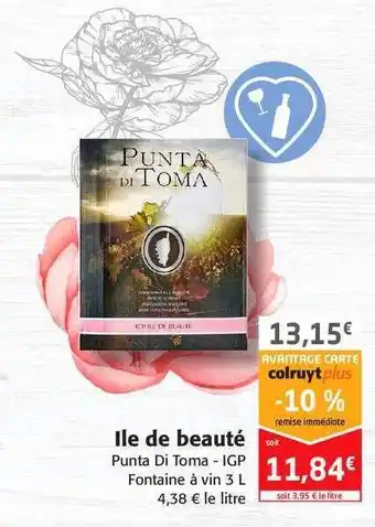 Colruyt île De Beauté Punta Di Toma - Igp offre