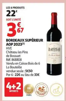 Auchan Bordeaux Supérieur Aop 2023 offre