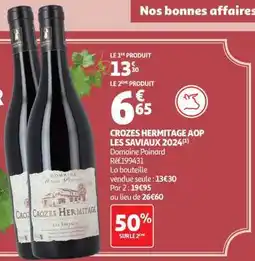 Auchan CROZES HERMITAGE AOP LES SAVIAUX 2024 offre