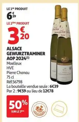 Auchan ALSACE GEWURZTRAMINER AOP 2024 offre