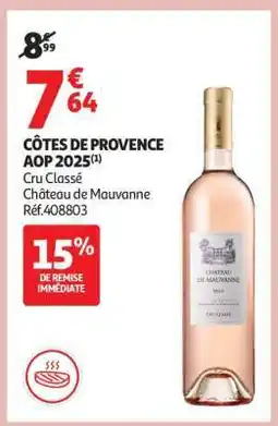 Auchan CÔTES DE PROVENCE AOP 2025 offre