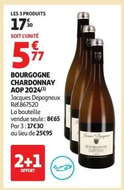 Auchan BOURGOGNE CHARDONNAY AOP 2024 offre