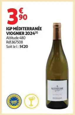 Auchan IGP MÉDITERRANÉE VIOGNIER 2024 offre