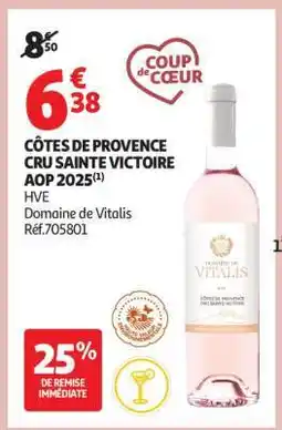 Auchan CÔTES DE PROVENCE CRU SAINTE VICTOIRE AOP 2025 offre