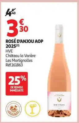 Auchan ROSÉ D'ANJOU AOP 2025 offre