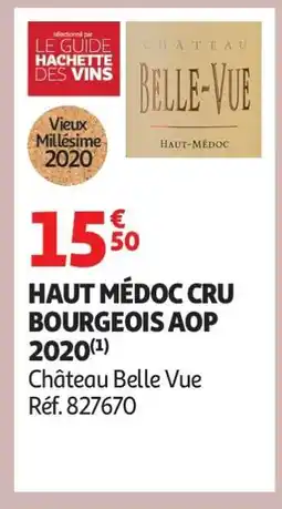 Auchan Haut Médoc Cru Bourgeois Aop 2020 offre