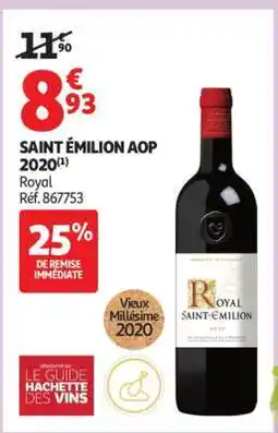 Auchan Saint Émilion Aop 2020 offre