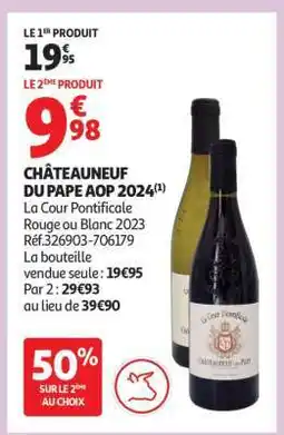 Auchan Châteauneuf Du Pape Aop 2024 offre