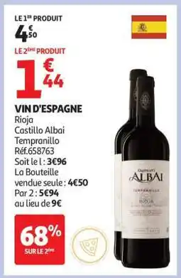 Auchan Vin D'espagne offre