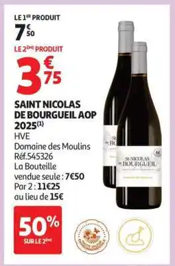 Auchan SAINT NICOLAS DE BOURGUEIL AOP 2025 offre