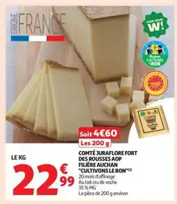 Auchan COMTÉ JURAFLOR FORT DES ROUSSES AOP offre