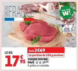 Auchan Viande Bovine : Pavé offre