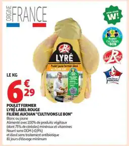 Auchan Poulet Fermier Lyré Label Rouge offre