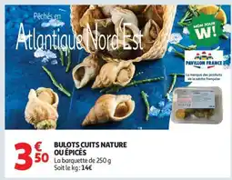 Auchan BULOTS CUITS NATURE OU ÉPICÉS offre
