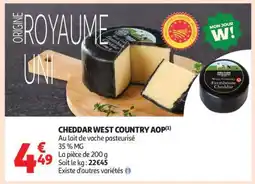Auchan CHEDDAR WEST COUNTRY AOP offre