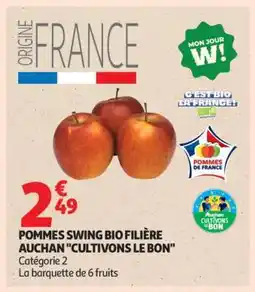 Auchan Pommes Swing Bio Filière Auchan Cultivons Le Bon offre