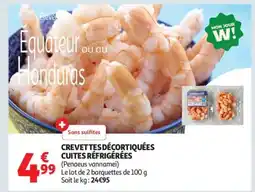 Auchan Crevettes Décortiquées Cuites Réfrigérées offre