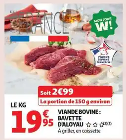 Auchan Viande Bovine : Bavette D'aloyau offre