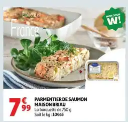 Auchan Parmentier de saumon MAISON BRIAU offre