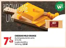 Auchan CHEDDAR MILD ORANGE offre