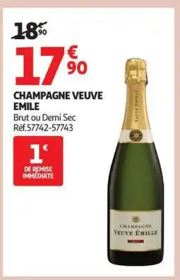 Auchan CHAMPAGNE VEUVE EMILE offre