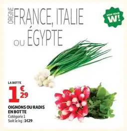 Auchan Oignons Ou Radis En Botte offre