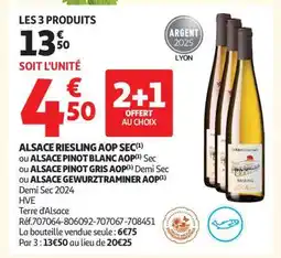 Auchan Alsace Riesling AOP Sec offre