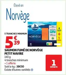 Auchan Saumon Fumé De Norvège Petit Navire offre
