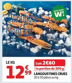 Auchan Langoustines Crues offre