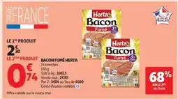 Auchan Bacon Fumé Herta offre