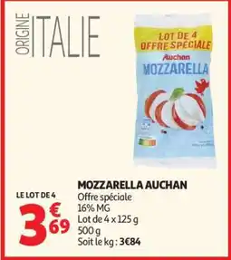 Auchan Mozzarella Auchan offre