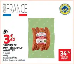 Auchan Saucisse De Montbeliard Igp Amiotte offre