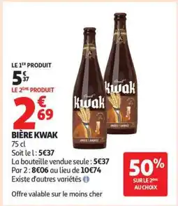 Auchan Bière Kwak offre