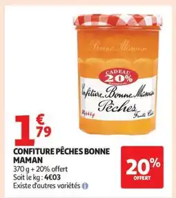 Auchan CONFITURE PÊCHES BONNE MAMAN offre