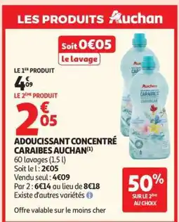 Auchan Adoucissant Concentré Caraïbes Auchan offre