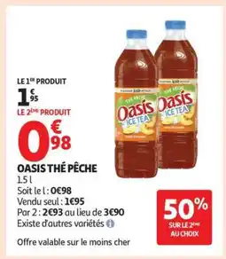 Auchan OASIS Thé pêche offre