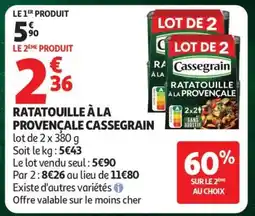 Auchan Ratatouille à la Provençale Cassegrain offre