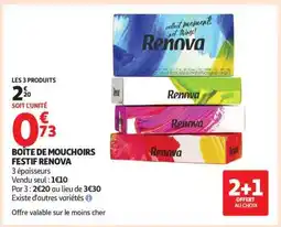 Auchan Boîte De Mouchoirs Festif Renova offre