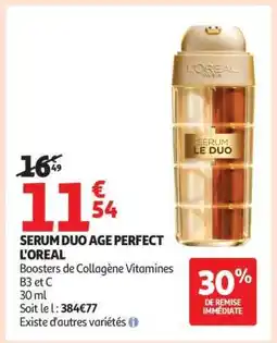 Auchan SERUM DUO AGE PERFECT L'OREAL offre